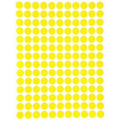 Abbildung von Etiketten Gelb 10 mm runde Sticker Größe 1 cm Aufkleber 2100 Vorteilspack von Royal Green
