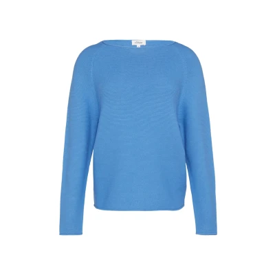 Abbildung von s.Oliver AUS MIT Ubootausschnitt Strickpullover, Damen, Größe: 34, Royalblau