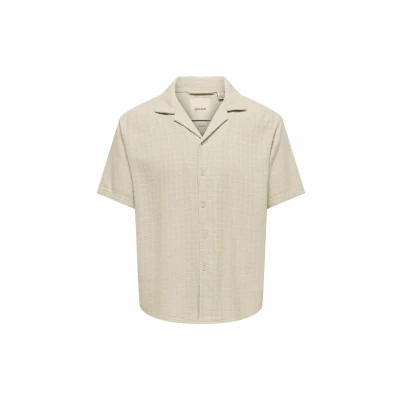 Abbildung von Only &amp; Sons Onslatham Resort Hemd, Herren, Größe: XS, Silver lining