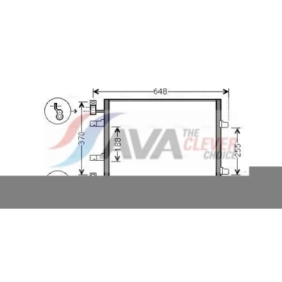 Abbildung von PRASCO RTA5459 Klimakondensator 15,5 Aluminium 580 RENAULT: TRAFIC 2 Bus, Kasten, NISSAN: Primastar Van
