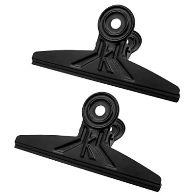 Abbildung von Coideal Extra große Bullenklammern schwarz, 2 Stücke 20 cm Edelstahl XL Bullenpaplungsklemmeklemmen (7 7/8 Zoll)