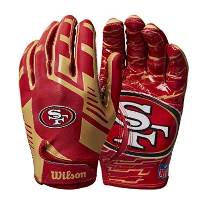 Abbildung von Wilson Handschuhe NFL TEAM SUPER GRIP, Einheitsgröße für Jugendliche, Silikon/Stretch Lycra