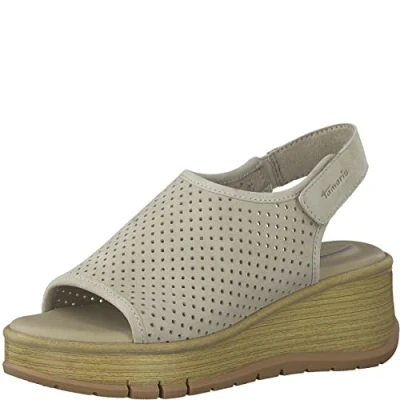 Abbildung von Tamaris Comfort Damen 8 88305 20 341 Sandale mit Absatz, Taupe, 37 EU