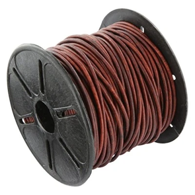 Abbildung von AURORIS 10m Rolle Lederband rund Ø 1mm antik braun