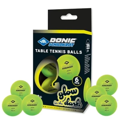 Abbildung von Donic Schildkröt Tischtennisbälle Glow in the Dark, 6 Bälle für das Spiel bei Dämmerung und Dunkelheit, 608507