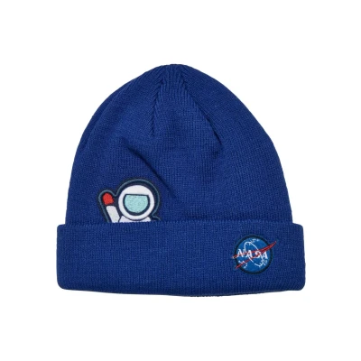 Abbildung von Mister Tee Unisex NASA Embroidery Beanie Kids S/M royal