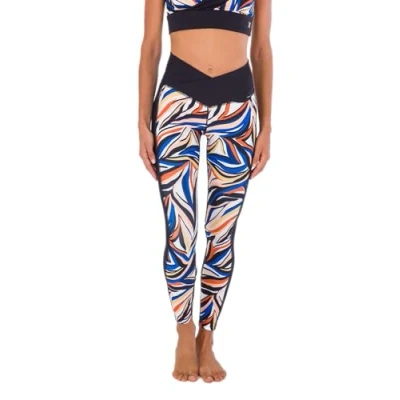 Abbildung von Hurley Damen H20 Dri V shaped Colorblock Legging Hose, Sand Dunes, M EU