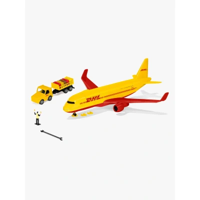 Abbildung von SIKU DHL Flugzeug mit Zubehör