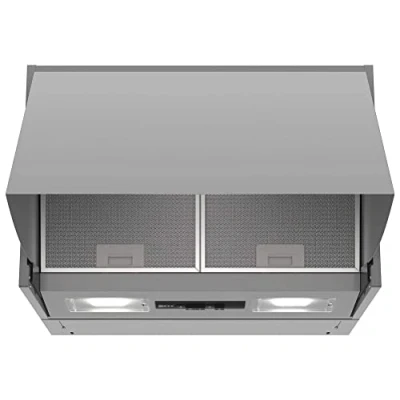 Abbildung von Neff D64MAC1X0 / DMAC641X Dunstabzugshaube Zwischenbauhaube 59,9 cm Silber Hohe Luftleistung mit 2 motorigem Gebläse