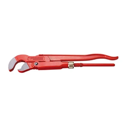 Abbildung von Rothenberger Industrial 3 teiliges Zangen Set Eckrohrzange 45 Ø 1 1/2&quot; / 48 mm; Länge: 425 mm 16&quot; Chrom Vanadium Stahl S förmiges Maul 070657E