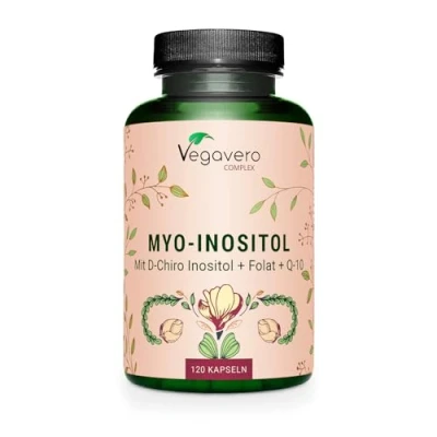 Abbildung von Inositol KOMPLEX Vegavero® Myo &amp; D Chiro Inositol, Folsäure (Quatrefolic®), Resveratrol, Coenzym Q10, Zink HORMON BALANCE* bei PCOS Vegan Ohne Zusätze 120 Kapseln