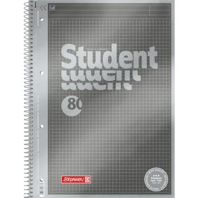 Abbildung von Brunnen 1067145 Notizblock / Collegeblock Student Premium (Veredeltes DeckBlatt mit Metallic Effekt, A4, Protokolllineatur, 90 g/m², 80 Blatt)