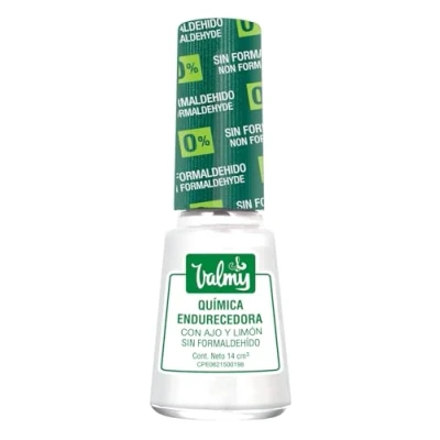 Abbildung von Valmy Chemischer Nagelhärter mit Knoblauch und Zitrone, Formaldehydfrei, aufhellende härtende Nagellack Behandlung, 14 ml (1 Einheit)