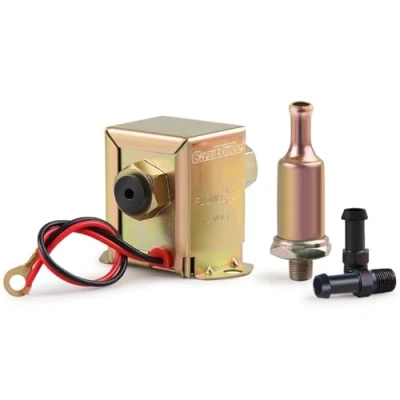 Abbildung von CarBole Kraftstoffpumpe 12V Elektrische Benzinpumpe Metall 4 7 PSI Universal Inline HEP 02A für Diesel Gas Benzin