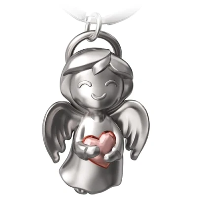 Abbildung von FABACH Schutzengel Schlüsselanhänger Shiny mit Herz Engel Glücksbringer Liebe Geschenk als Geschenkidee für Freundin