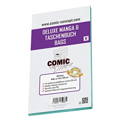 Abbildung von Comic Concept Deluxe Manga &amp; Taschenbuch Bags M (146 x 206 mm)