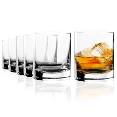 Abbildung von Stölzle Lausitz New York Bar Whiskygläser 6er Set I 250ml Whisky Tumbler in zeitlosem Design Spülmaschinengeeignete &amp; stabile Whiskybecher Kristallbecher aus bleifreiem Kristallglas
