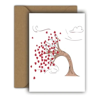 Abbildung von Edition Colibri Valentinstag Karte für Sie und Ihn, A6, Klappkarte mit Umschlag, Liebeskarte, Jahrestag, Jubiläumskarte, Valentinstagskarte, Herzmensch (Windige Flüstern)