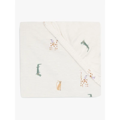 Abbildung von Jollein Spannbettlaken Jersey Für das Kinderbett Jungle Jambo 60x120cm 100% Baumwolle Spannbetttuch Oeko TEX Zertifiziert