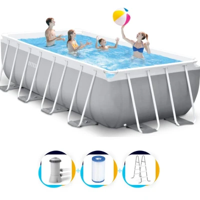 Abbildung von Intex Prism Frame Pool 488 x 244 107 Rechteckiges Aufstellbecken