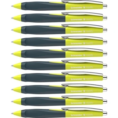 Abbildung von Schneider 135343 Haptify Kugelschreiber (Strichstärke M, Schreibfarbe: blau) 10er Pack, gelb deep ocean