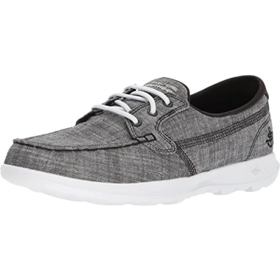 Abbildung von Skechers Damen Go Walk Lite 15433 Bootsschuh, schwarz/weiß, 40 EU