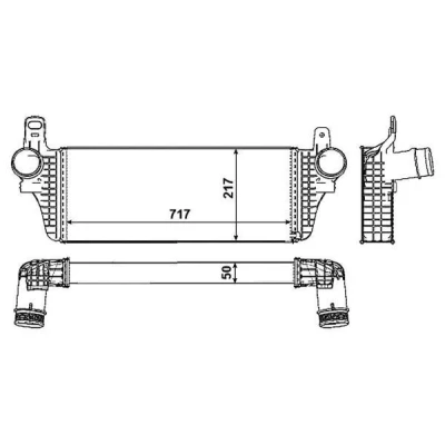 Abbildung von NRF 30466 Ladeluftkühler VOLKSWAGEN: Transporter 5 Bus, 5, Multivan (7HM
