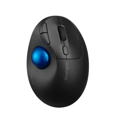 Abbildung von Kensington Pro Fit Ergo TB450 Trackball Maus, kabellose Bluetooth bis zu 18 Monate Batterielebensdauer, ergonomischer 34 mm Trackball, aus 50% recyceltem Kunststoff (K72194WW)