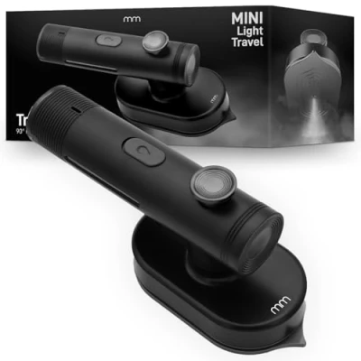 Abbildung von Mikamax Travel Iron 1300 Watt Reisebügeleisen Mini Leicht Schwarz
