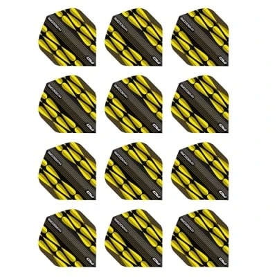 Abbildung von RED DRAGON Hardcore Radical Gelb Teardrop Dartflug 4 Set pro Packung (insgesamt 12 Dart Flights)