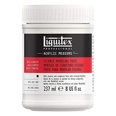 Abbildung von Liquitex 8908 Professional flexible Struktur und Modellierpaste für Acrylfarben, wasserfest, Archivqualität, nicht vergilbend 237ml Topf, Weiß, matt