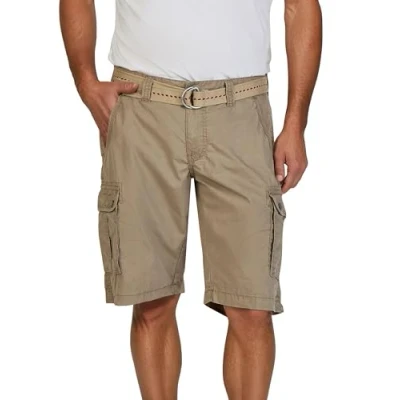 Abbildung von Timezone Cargo Shorts Herren mit Gürtel Regular Fit MaguireTZ Kurze Hosen Cargoshorts Sommer 100% Baumwolle, Größe:34, Farbe:Nature Beige (6122)