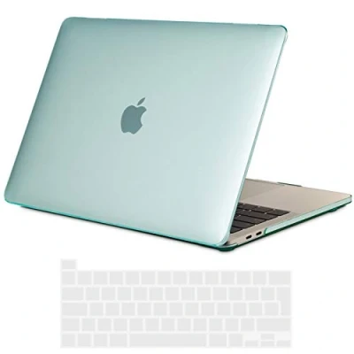 Abbildung von TECOOL Hülle Case Kompatibel mit MacBook Pro 16 Zoll 2020 2019 A2141, Ultradünn Hartschale Schutzhülle Transparent Hardcase Cover + EU Tastaturschutz für Apple Mac 16&quot; Touch Bar, mintgrün