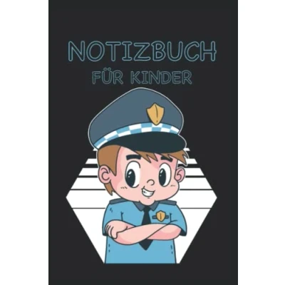 Abbildung von Notizbuch Für Kinder Polizist: 120 Seiten, Größe 15, 24 x 22, 86 cm