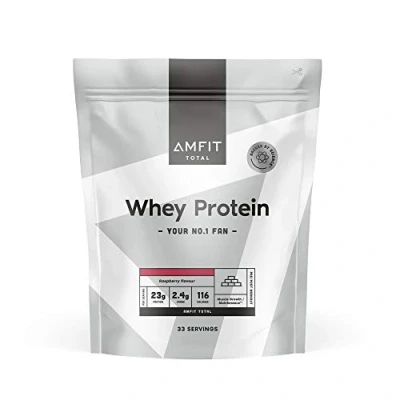 Abbildung von Amazon Marke: Amfit Nutrition Molkeneiweiß, Himbeere, 33 Portionen (1er Pack)