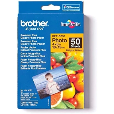 Abbildung von Brother Original BP71GP50 Fotopapier A6 50BL 260g/qm für MFC 6490CW DCP 375CW 6890CDW