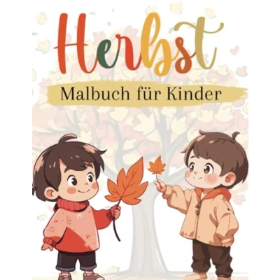 Abbildung von Herbst Malbuch für Kinder ab 5 Jahren: 57 Malvorlagen mit niedlichen Motiven zum Ausmalen