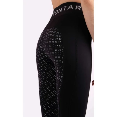 Abbildung von Montar Reitleggings Selena Pull On Junior Full Grip Schwarz 152