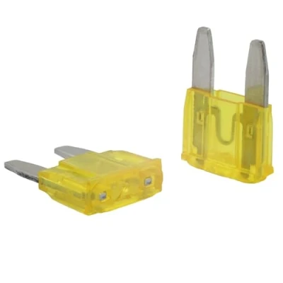 Abbildung von 5 Stk. SeKi Mini Flachstecksicherung 20A gelb; Auto Sicherung 32V/DC Flachsicherung Boot Anhänger LKW Wohnwagen