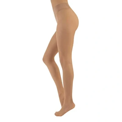 Abbildung von CALZITALY Trasparente Strumpfhose, Nahtlose gepunktet Strumpfhosen Damen, S, M, L, XL, XXL, Schwarz, Blau, Hautfarbe, Sun, Tan, 15 DEN, Made in Italy (M Powder)
