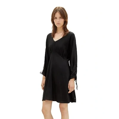 Abbildung von TOM Tailor Denim MIT Livaeco BY Birla Freizeitkleid, Damen, Größe: Medium, Deep black