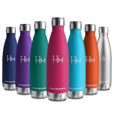 Abbildung von Edelstahl Trinkflasche 750ml, Thermosflasche BPA Frei, Kohlensäure Geeignet, Auslaufsicher Doppelwandig Thermoskanne, für Fitness, Laufen, Büro, Erwachsene, Camping, Fitness