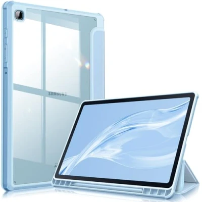 Abbildung von Fintie Hybrid Hülle für Samsung Galaxy Tab S6 Lite 10,4 Zoll 2024/2022/2020 Tablet Stoßfeste Schutzhülle mit Transparent Hartschale und Stifthalter, Himmelblau