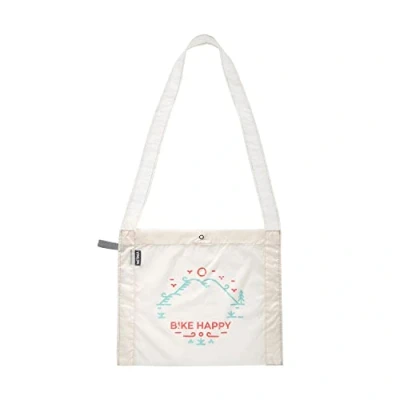 Abbildung von Tatonka Bike Musette M (5L) Flache und leichte Umhängetasche für Radfahrer Klein zusammenfaltbar 5 Liter Volumen (lighter grey)