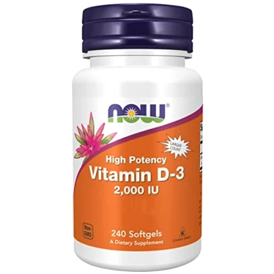 Abbildung von Now Foods, Vitamin D3 Depot, 2.000IU, Cholecalciferol, Hochdosiert, 240 Weichkapseln, Laborgeprüft, Sojafrei, Glutenfrei, Ohne Gentechnik