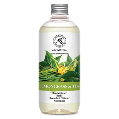 Abbildung von Raumduft Nachfüller Lemongrass Tee 500ml Nachfüllflasche mit natürlichen ätherischen Ölen Intensiv &amp; Langanhaltend Aroma Natürlicher fur Raum Küche Raumlufterfrischer Zitronengras