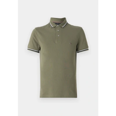 Abbildung von Tommy Hilfiger Tipped SLIM FIT Seasonal Poloshirt, Herren, Größe: XS, Battle green