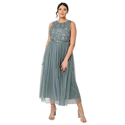 Abbildung von Maya Deluxe Women&#039;s RL004 MM Bridesmaid Dress, Misty Green, 44 EU (16 UK)