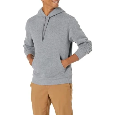 Abbildung von Amazon Essentials Herren Fleece Sweatshirt Mit Kapuze (Erhältlich In Übergröße), Grau Meliert, XL
