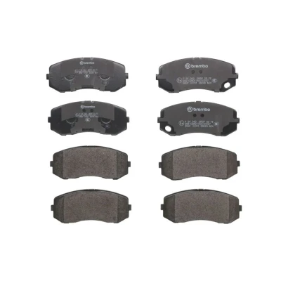 Abbildung von BREMBO P 54 043 Bremsbelagsatz für Verschleißwarnanzeiger vorbereitet ohne Zubehör MITSUBISHI: Canter 7.Generation